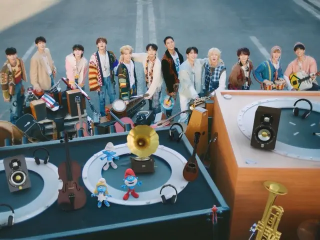 SEVENTEEN 与全球偶像“蓝精灵”相遇！……《God of Music》特别版MV发布（附视频）